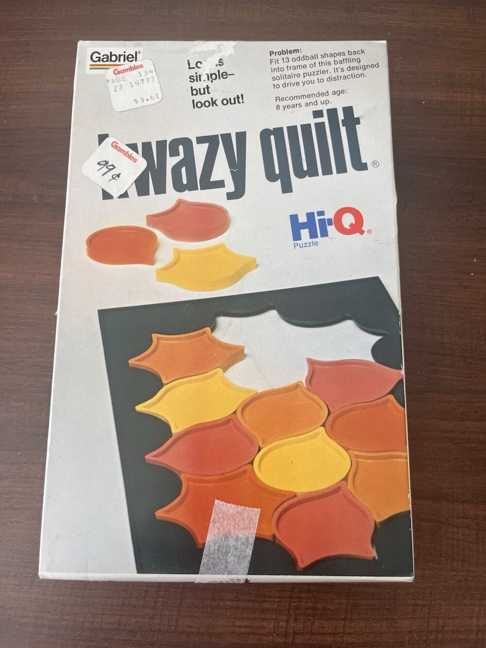 Vintage Hi-Q Kwazy Quilt Solitaire Puzzle Game IDEAL 1970s Complete Game